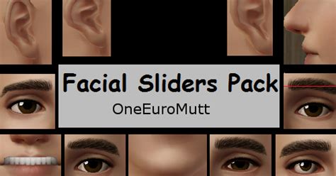 My Sims 3 Blog Facial Sliders Pack By Oneeuromutt