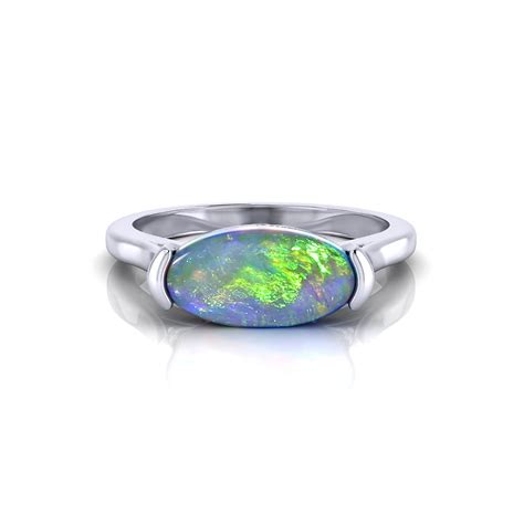 Horizontal Opal Ring Jewelry Designs
