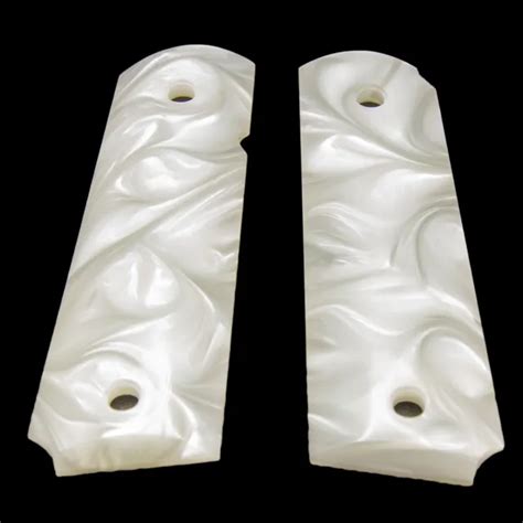 1911 Colt And Clones Custom Gun Grips Full Size White Mother Of Pearl 39