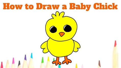 How To Draw A Baby Chick Easy Video Tutorial Paper Flo