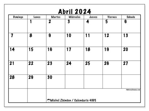 Calendario Abril 2024 48 Michel Zbinden Es