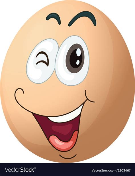 A Smiling Egg On A White Background Download A Free Preview Or High Quality Adobe Illustrator