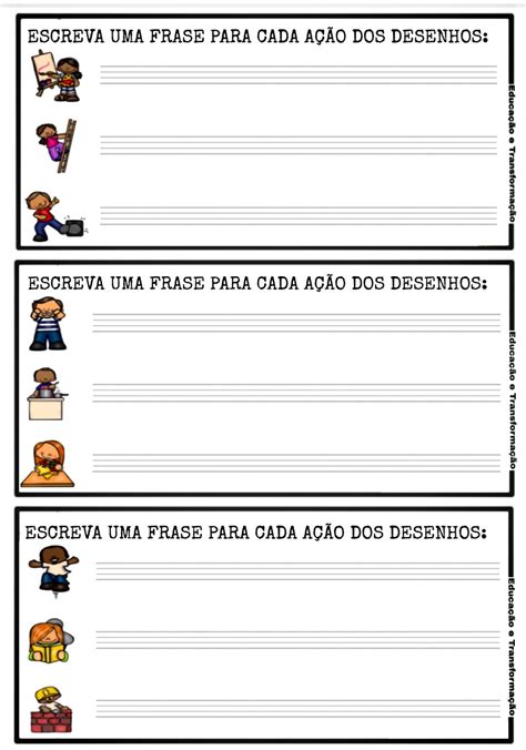 Atividade De Escrita De Frases