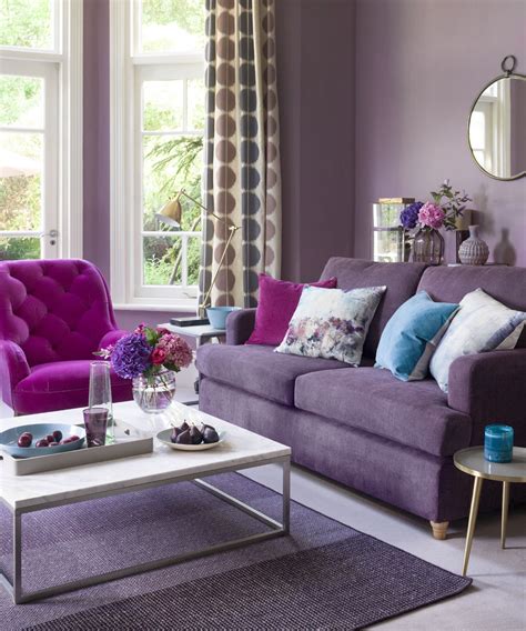 Dusty Purple Living Room Paint Idea Living Room Interior Painting Ideas
