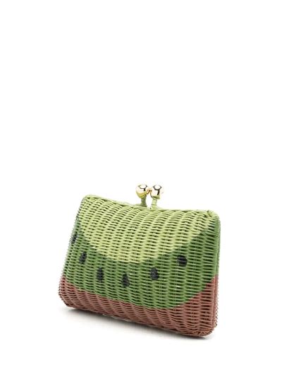 Serpui Charlotte Kiwi Clutch Bag In Green Modesens
