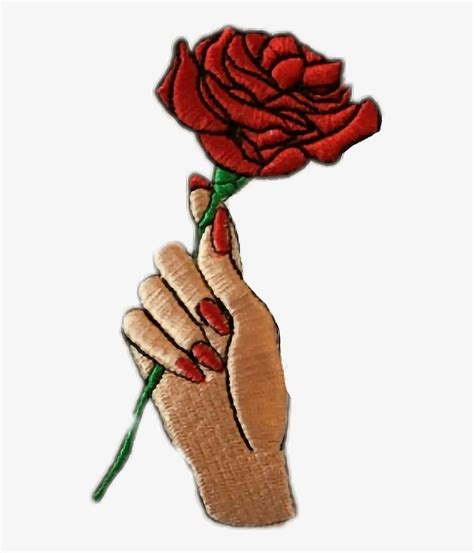 Hand Holding A Rose Drawing Free Download On Clipartmag
