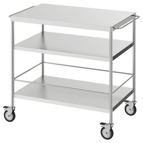 Stainless steel kitchen trolley ikea nearest store. FLYTTA Kitchen trolley, stainless steel, 98x57 cm - IKEA