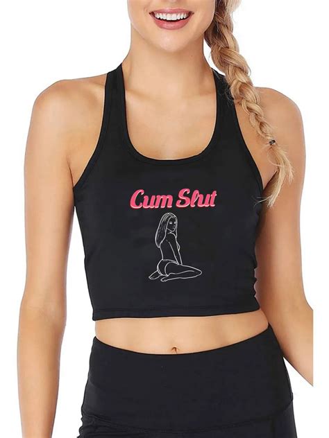 Humor Fun Flirty Harajuku Print Sexy Slim Fit Crop Top Hotwife Ddlg Bdsm Submissive Style