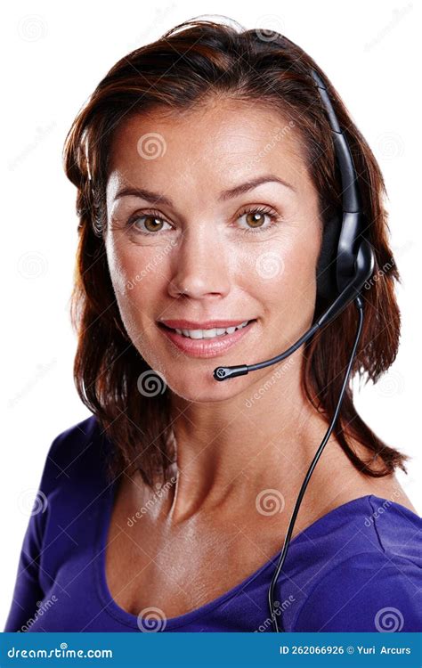 Happy Sales Representative Close Up Portrait Of An Attractive Woman In Her 30s Smiling At The