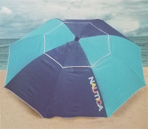 Nautica 7 Feet Of Coverage Navymulti Beach Umbrella With Color