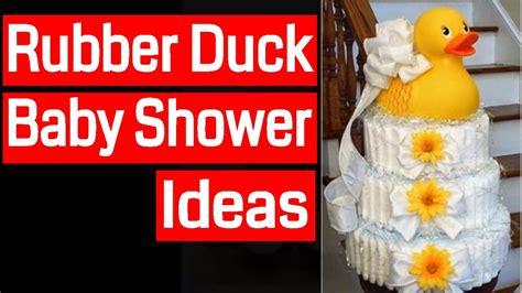 For a rubber ducky baby shower, the key colors are yellow and blue: Rubber Duck Baby Shower Ideas - YouTube