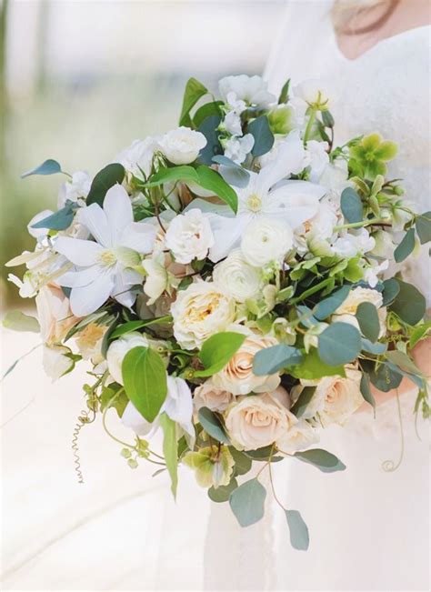 Green White And Blush Bouquet Flower Bouquet Wedding Beautiful