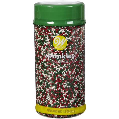 Wilton Christmas Nonpareils Sprinkles 136 Oz