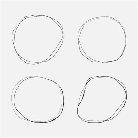 Free Vector Doodle Circle Set