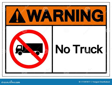 Warning No Truck Symbol Sign Vector Illustration Isolate On White