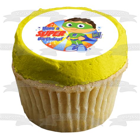 Super Why Have A Super Birthday Whyatt Book Edible Cake Topper Image A