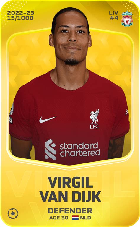 Limited Card Of Virgil Van Dijk 2022 23 Sorare