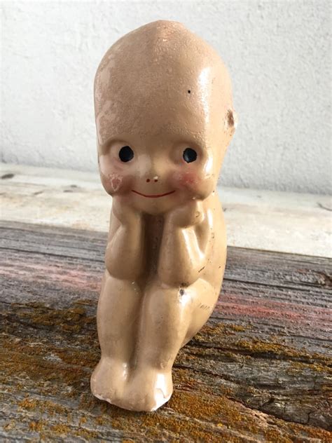 Antique Kewpie Doll Chalk Ware Figurine Rare Creepy Art Etsy
