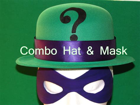 Comic Con Cosplay The Riddler Costume Hat And Mask