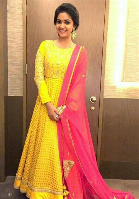 Keerthi Suresh Indian Long Dress Indian Gowns Dresses Fashion
