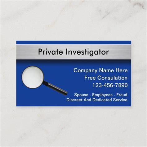 Private Investigator Business Cards Zazzle Private Investigator
