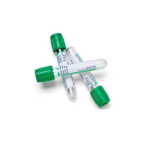 Bd Vacutainer Pst Venous Blood Collection Tube Green X Mm