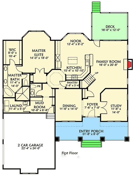 Exciting Craftsman House Plan With First Floor Master 500017vv