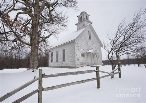 Old Churches In Snow