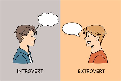 Being Introvert Or Extrovert Concept Young Serious Boy Introvert And
