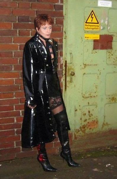 mackintosh raincoat high heel dress boots mode latex rubber raincoats vinyl clothing long