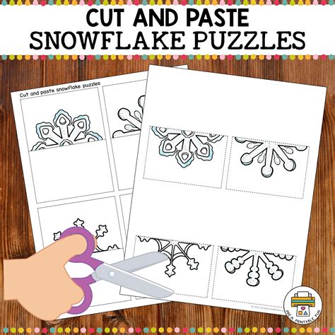 Snowman And Snowflake Cut And Paste Activities