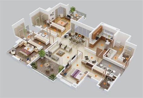 Modern one story house with 2 bedrooms, 2 bathrooms suitable for small family to medium size house designed in modern house style resort. simple house floor plans one story 3d | 5 bedroom house ...