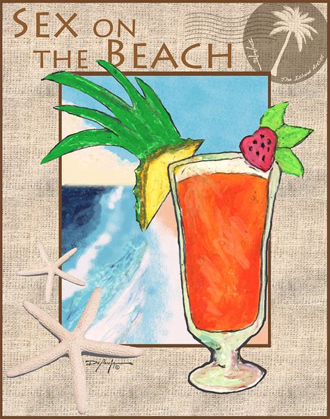 Sex On The Beach Drink Mixed Media By William Depaula
