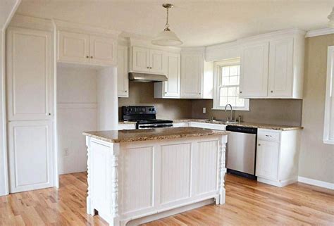 Installing beadboard wallpaper with chairrail. Traditional kitchen with white mdf cabinets beadboard ...