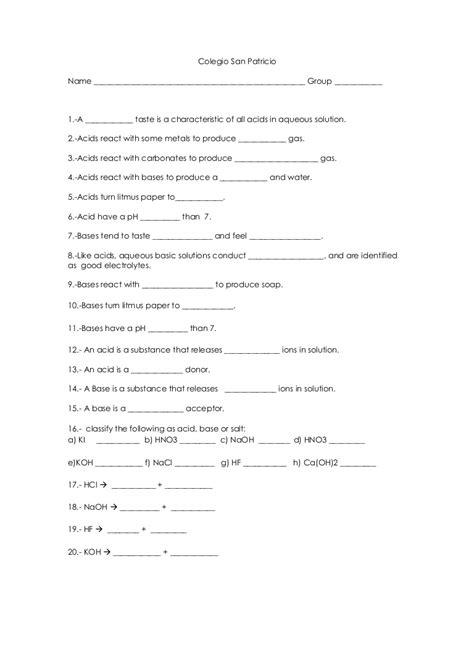Back to the other acid base chemistry workbooks and other general chemistry workbooks. worksheet. Naming Acids And Bases Worksheet Answers ...