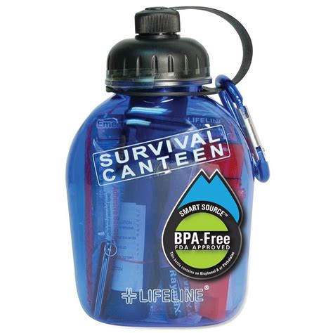 Lifeline 20 Piece Water Bottle Survival Canteen First Aid Kit 4760