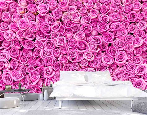 Mu1482 Pink Roses Wall Mural ☑️ Order Online Talissa Decor