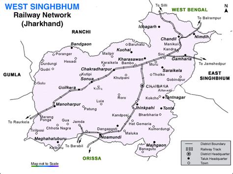 Rail Map India West Singhbhum Railways Map