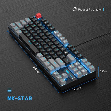 75 Mechanical Gaming Keyboard With Red Switch Magegee Led Blue
