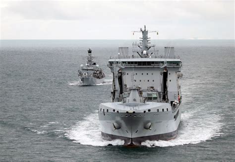 First Tanker To Support Royal Navy Carriers Sails Into Portsmouth