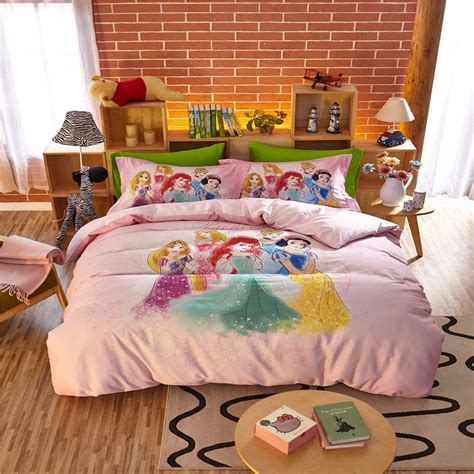 Bedding sets make it simple to purchase the bedding items you need all in one convenient package. five disney princesses cotton bed set single twin full ...