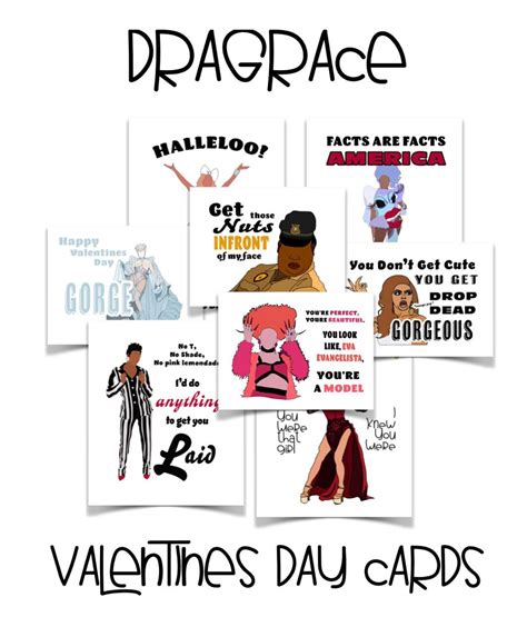 Drag Race Valentines Day Cards Etsy