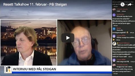 Intervju med Pål Steigan på Resett talkshow | steigan.no
