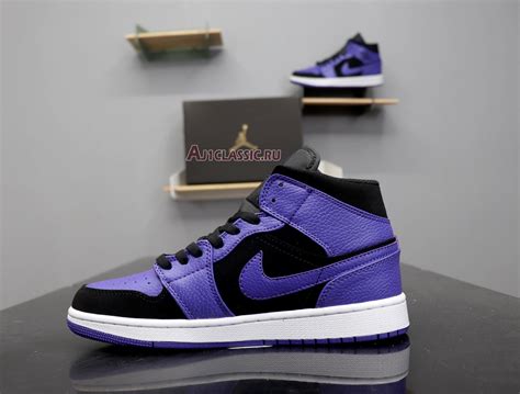 Air Jordan 1 Mid Dark Concord 554724 051 Blackdark Concord White Sneakers