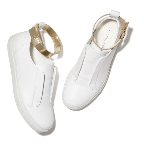 These Perfect Minimal Slip On Sneakers Are Crafted In Supple White Leatherthe Sleek Pared Down
