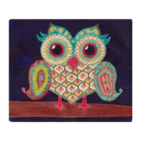 Cafepress Midnight Eastern Owl Soft Fleece Throw Blanket 50x60