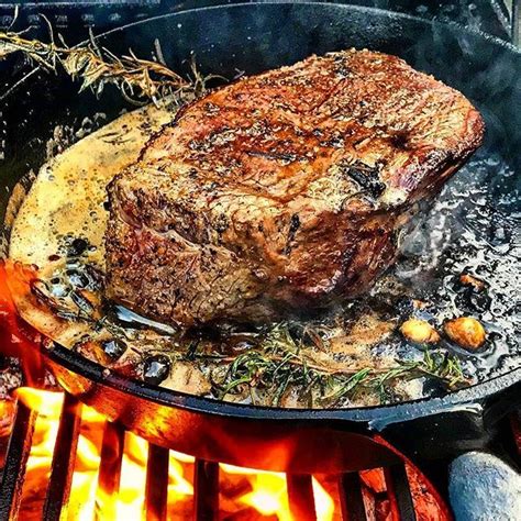 Cast Iron Beef Roast With Garlic Butter And Rosemary Just Incredible Courtesy Chefchefbbq