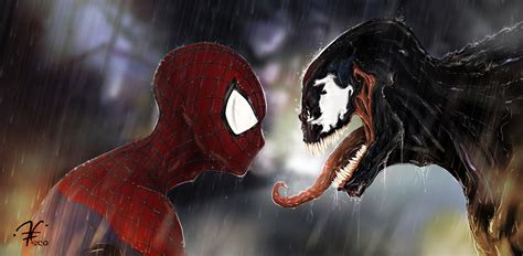 Spiderman Vs Venom Digital Artwork Hd Superheroes 4k Wallpapers
