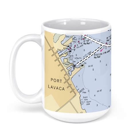 Port Lavaca, Texas, USA NOAA Nautical Charts Chart Mug · Chart Mugs