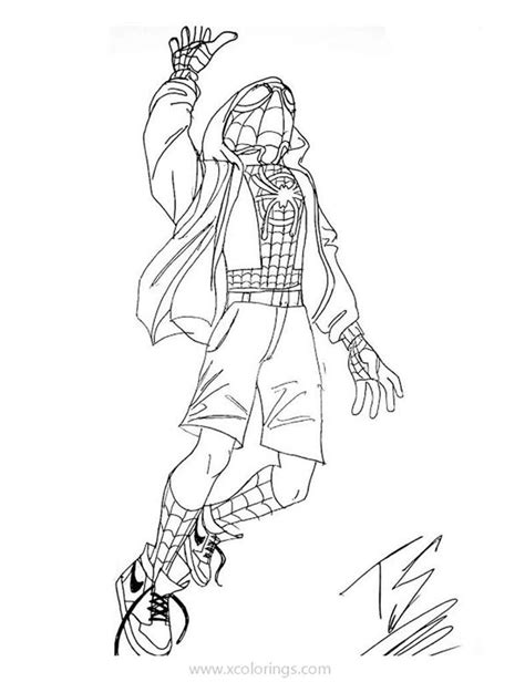 Free Coloring Page Of Miles Morales Adaterivera